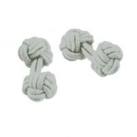 Grey Elastic Knot Cufflinks