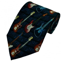 Guitars & Staves Novelty Tie