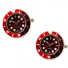 Japanese Movement Quartz Watch Red Cufflinks