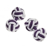 Lilac & Purple Elastic Knot Cufflinks