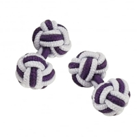 Lilac & Purple Elastic Knot Cufflinks