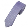 Lilac & Shades of Blue Spot Patterned Skinny Tie