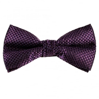 Magenta Purple & Black Micro Checked Bow Tie