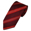 Maroon,  Red & White Striped Silk Tie