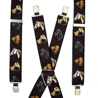 Maroon Red Horse Trouser Braces