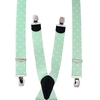 Mint Green & White Polka Dot Mens Trouser Braces