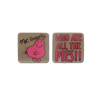 Mr Men Novelty Cufflinks - Mr Greedy 
