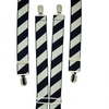 Navy Blue & Ivory Striped Men