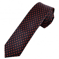 Navy Blue & Red Polka Dot Men