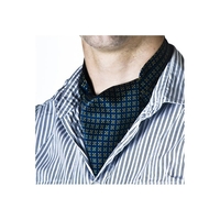 Navy Blue Floral Design Casual Cravat