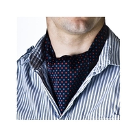 Navy Blue Patterned Casual Cravat