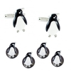Penguin Cufflinks & 4 Dress Shirt Studs Gift Boxed Set