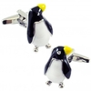 Penguin Novelty Cufflinks - Colour Silver