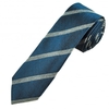 Petrol Blue & Grey Striped Men