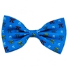Pi Sign Maths Blue Silk Novelty Bow Tie