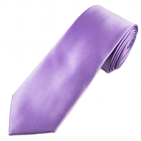 Plain Amethyst Purple Satin Tie