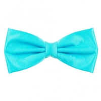 Plain Aqua Blue Bow Tie