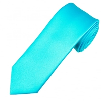 Plain Aqua Blue Boys Tie