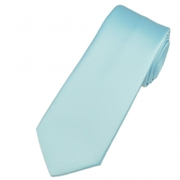 Plain Baby Blue Satin Tie