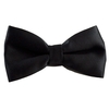 Plain Black Mens Bow Tie