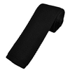 Plain Black Mens Knitted Tie