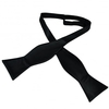 Plain Black Self Tie Bow Tie