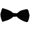 Plain Black Silk Bow Tie
