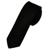 Plain Black Silk Skinny Tie