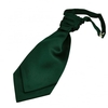 Plain Bottle Green Boys Scrunchie Wedding Cravat