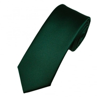 Plain Bottle Green Boys Tie