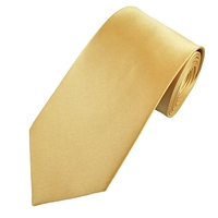 Plain Bright Gold Extra Long Tie