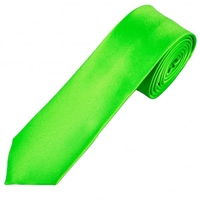 Plain Bright Green Skinny Tie