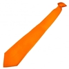 Plain Bright Orange Clip-On Tie