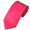 Plain Bright Pink Satin Tie