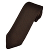 Plain Brown Pointed End Mens Knitted Tie