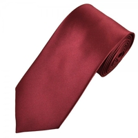 Plain Burgundy Extra Long Tie