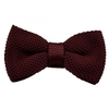 Plain Burgundy Knitted Bow Tie