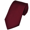 Plain Burgundy Red Silk Tie
