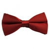 Plain Burgundy Silk Bow Tie