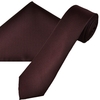 Plain Burgundy Textured Mens Skinny Tie & Pocket Square Handkerchief Set