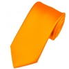 Plain Burnt Orange Gold Satin Tie