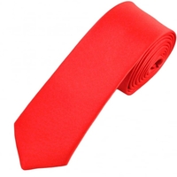 Plain Coral 7cm Narrow Tie
