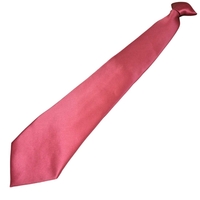Plain Dark Mauve Pink Clip On Tie
