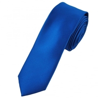 Plain Dark Royal Blue Skinny Tie