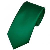 Plain Forest Green Satin Tie