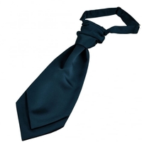 Plain French Navy Blue Boys Scrunchie Wedding Cravat