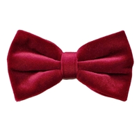 Plain Fuchsia Pink Mens Velvet Bow Tie - Gift Boxed
