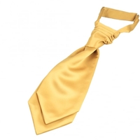 Plain Gold Boys Scrunchie Wedding Cravat