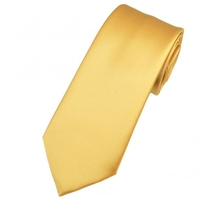 Plain Gold Satin Tie