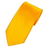 Plain Golden Yellow Satin Tie